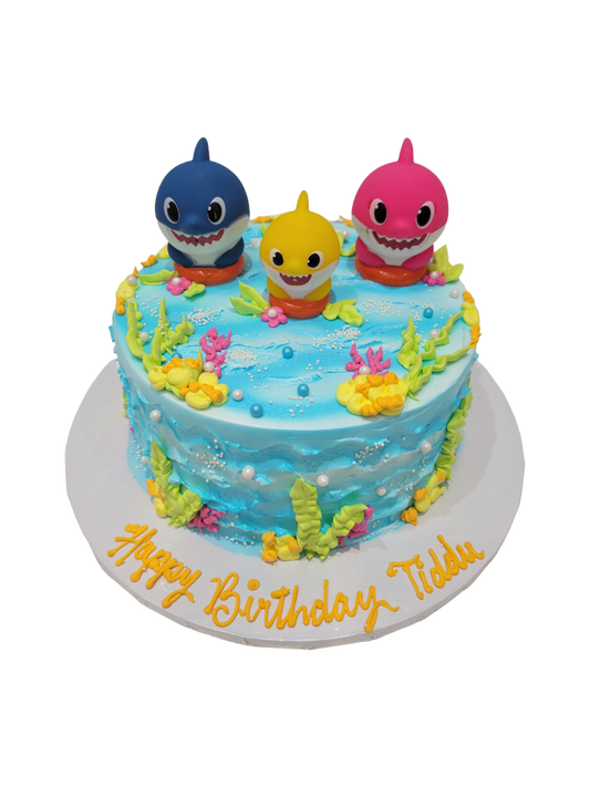 Baby Shark Cream Cake