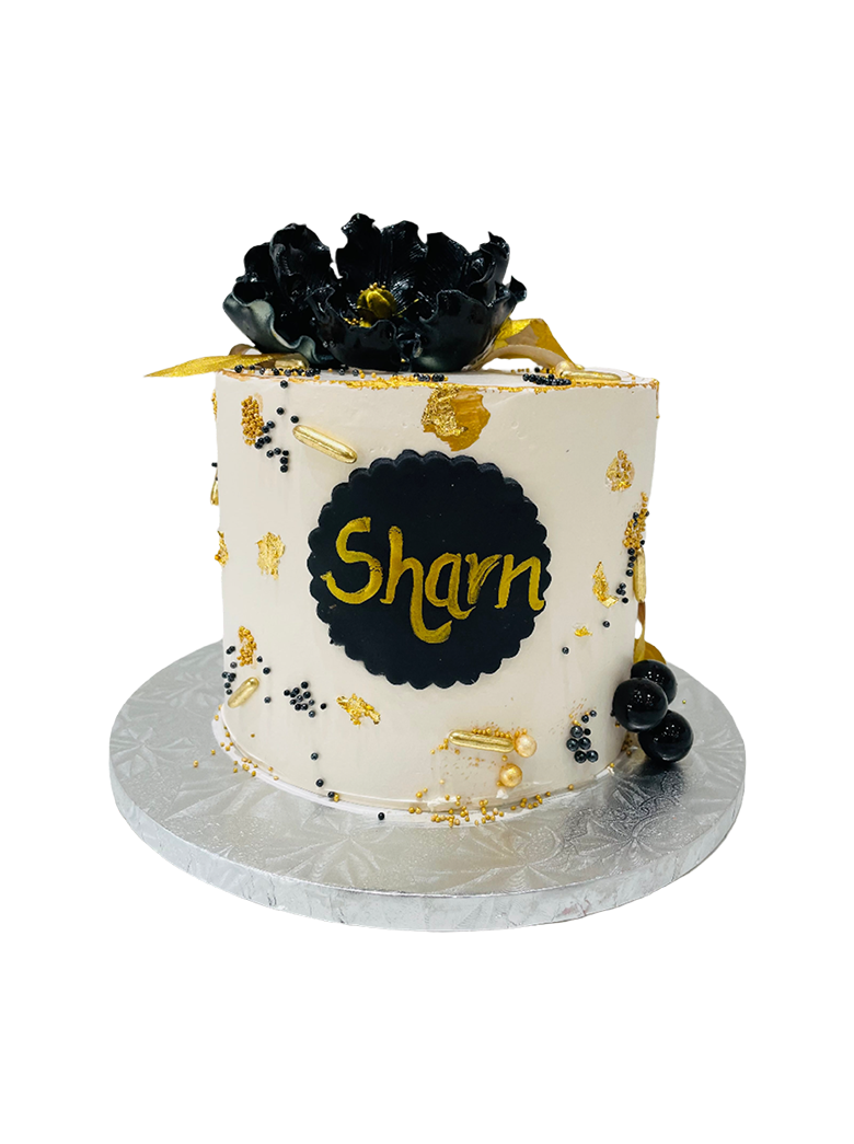 Sharn Ivory & Gold Cream Cake