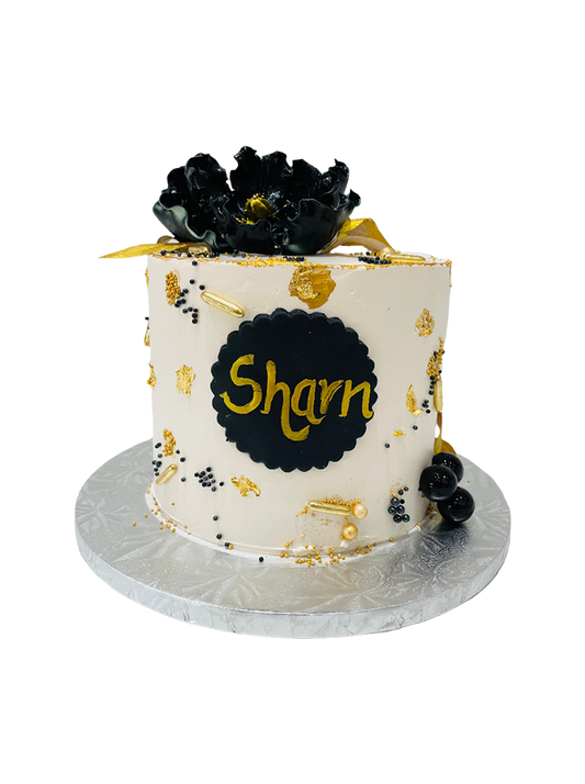 Sharn Ivory & Gold Cream Cake
