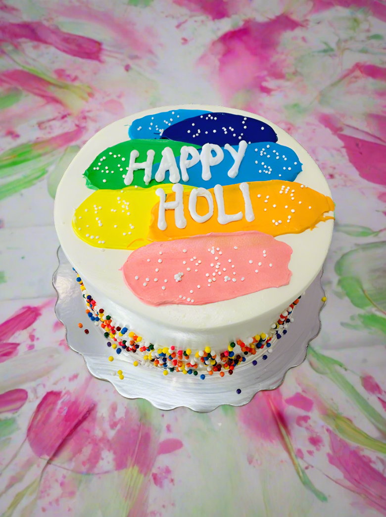 Ivory Holi Cream Cake