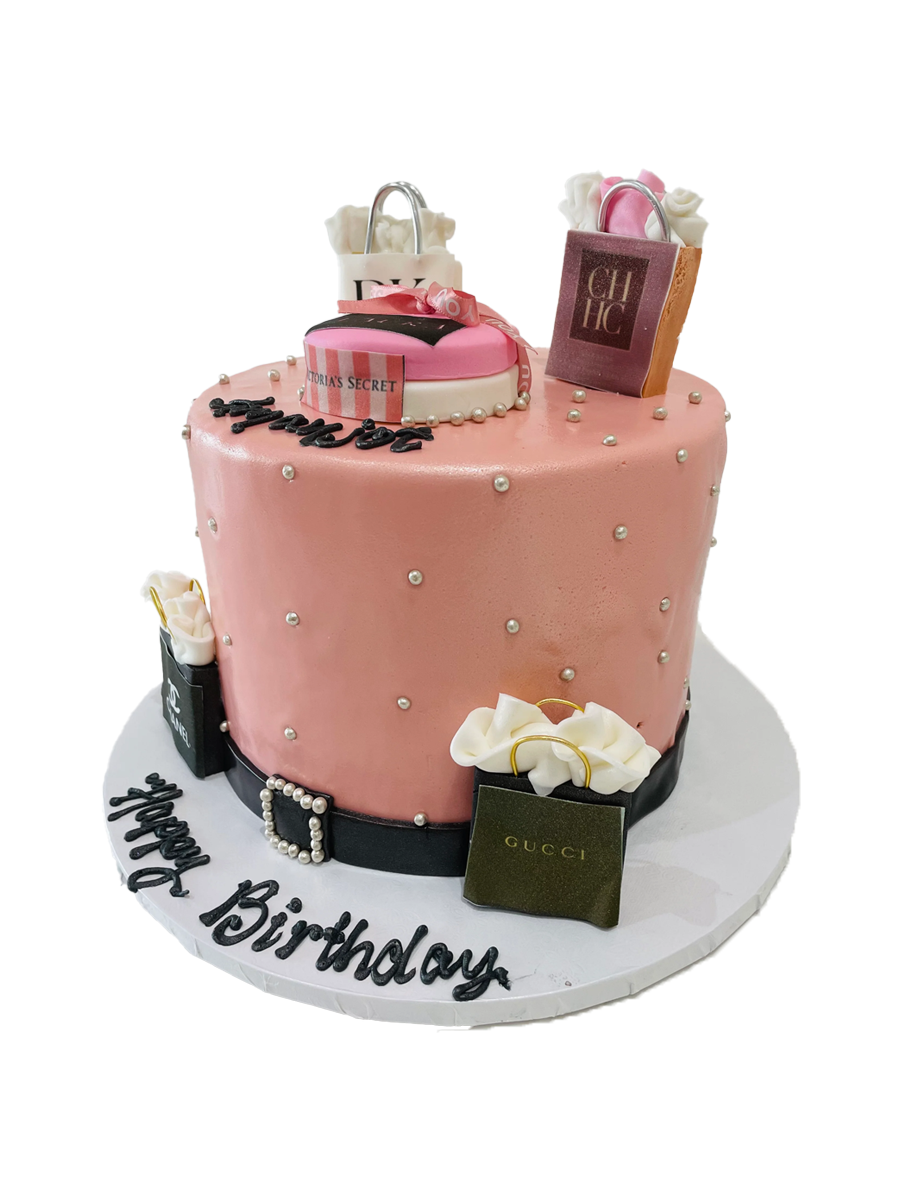 Shopping Freak Fondant Cake