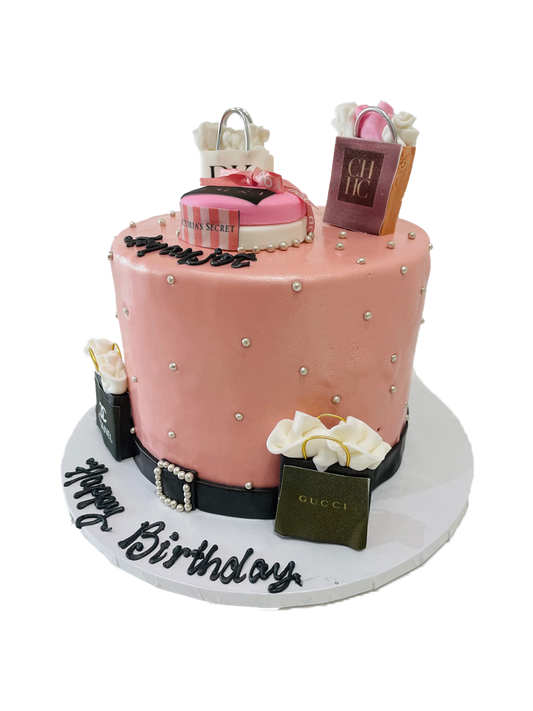 Shopping Freak Fondant Cake