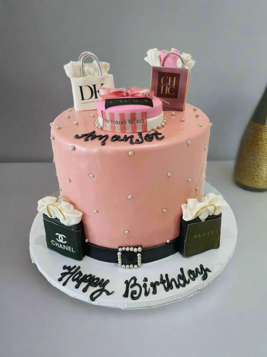 Shopping Freak Fondant Cake