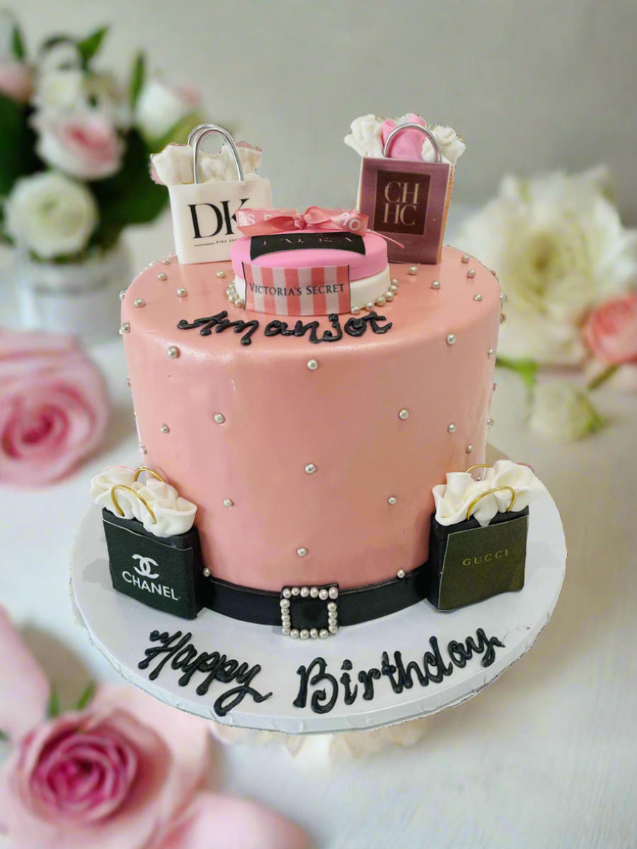 Shopping Freak Fondant Cake