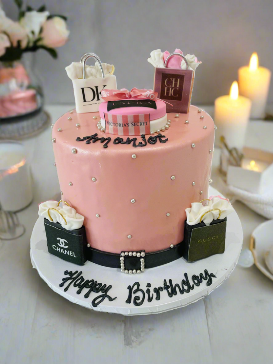 Shopping Freak Fondant Cake