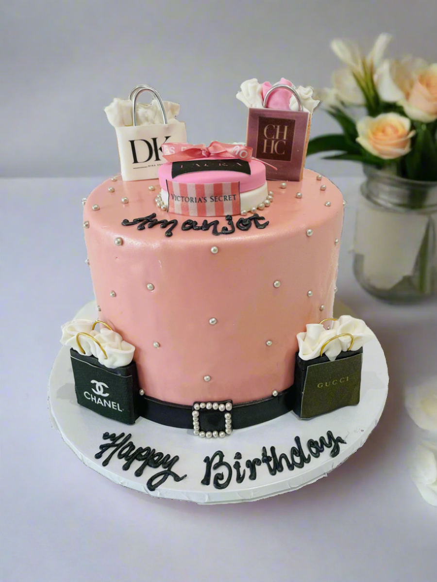 Shopping Freak Fondant Cake