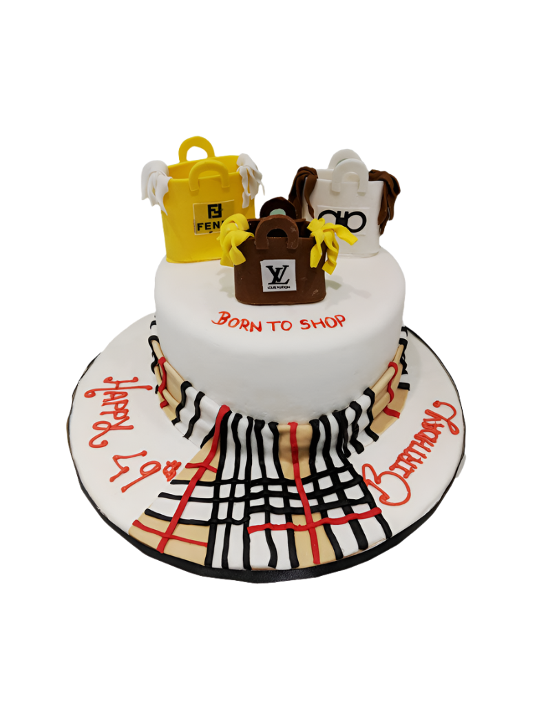 Shopping Bag Fondant Cake