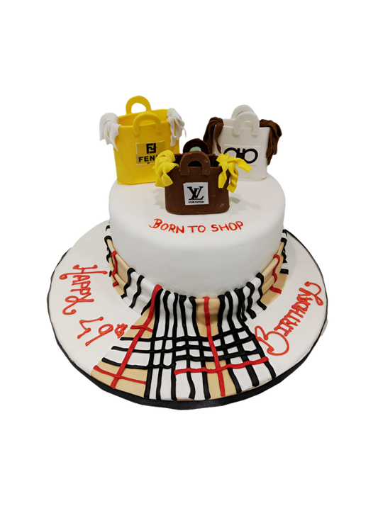 Shopping Bag Fondant Cake