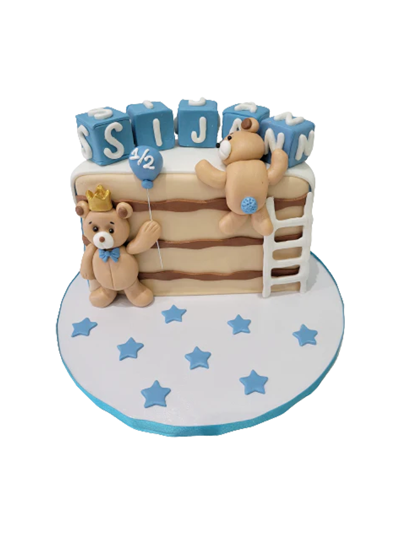 Sijan Half Birthday Fondant Cake