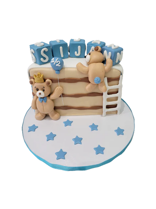 Sijan Half Birthday Fondant Cake