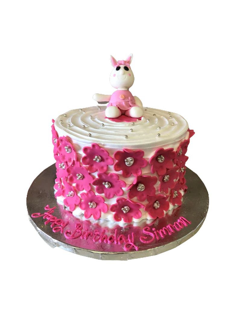 Simran Bunny Birthday Cake