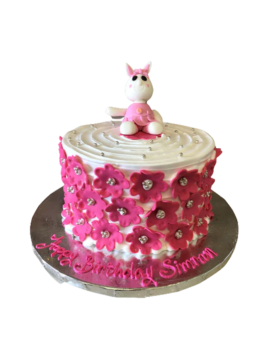 Simran Bunny Birthday Cake