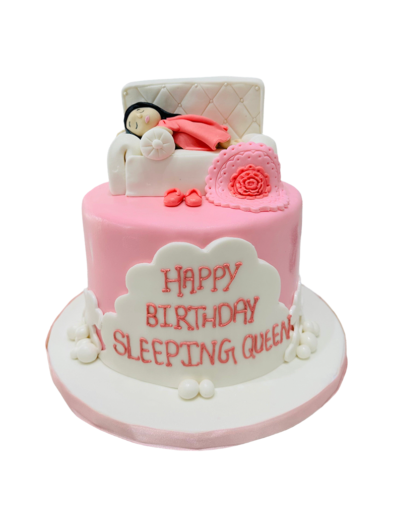 Sleeping Queen Fondant Cake