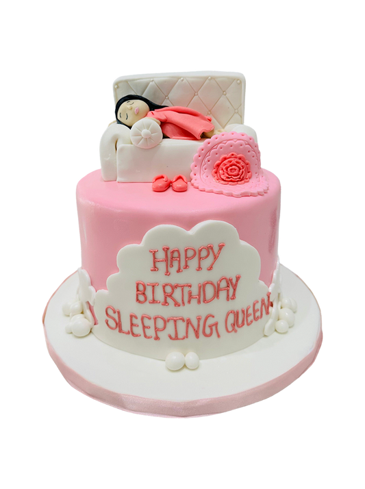 Sleeping Queen Fondant Cake