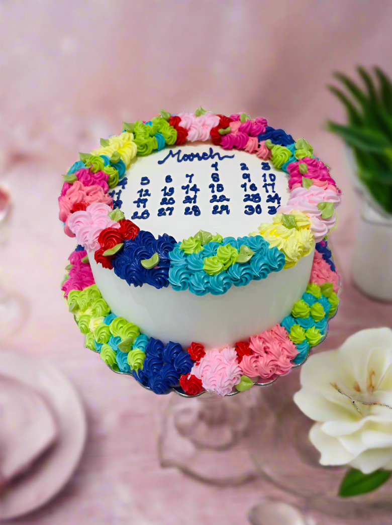 Spring Blossom Cream Cake