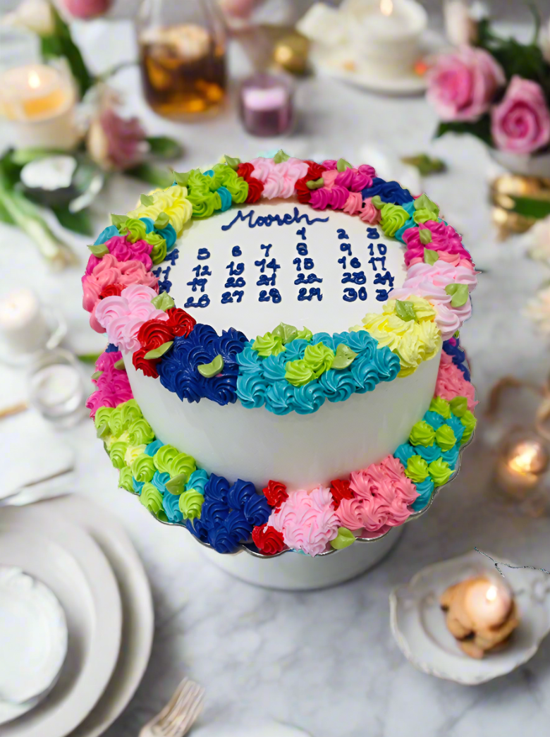 Spring Blossom Cream Cake