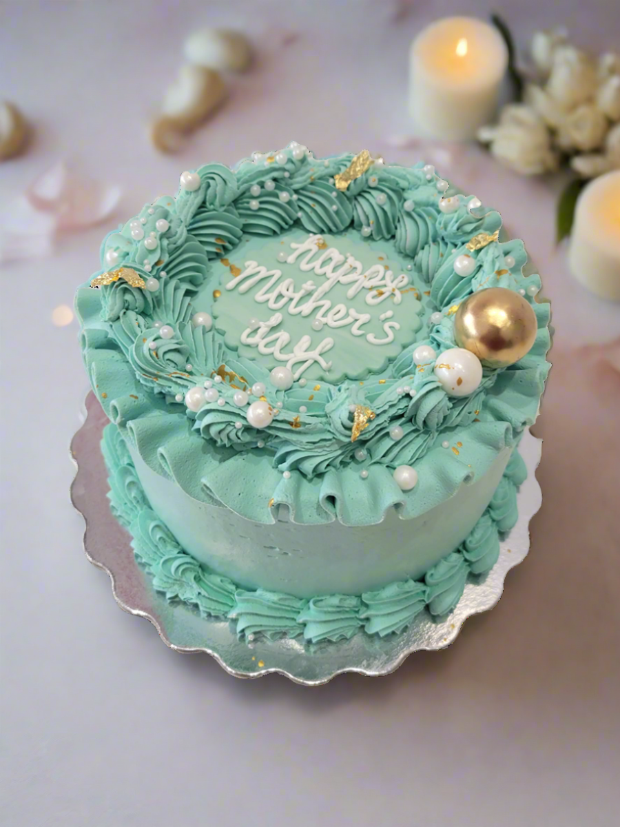 Teal Mother‚Äôs Day Cake