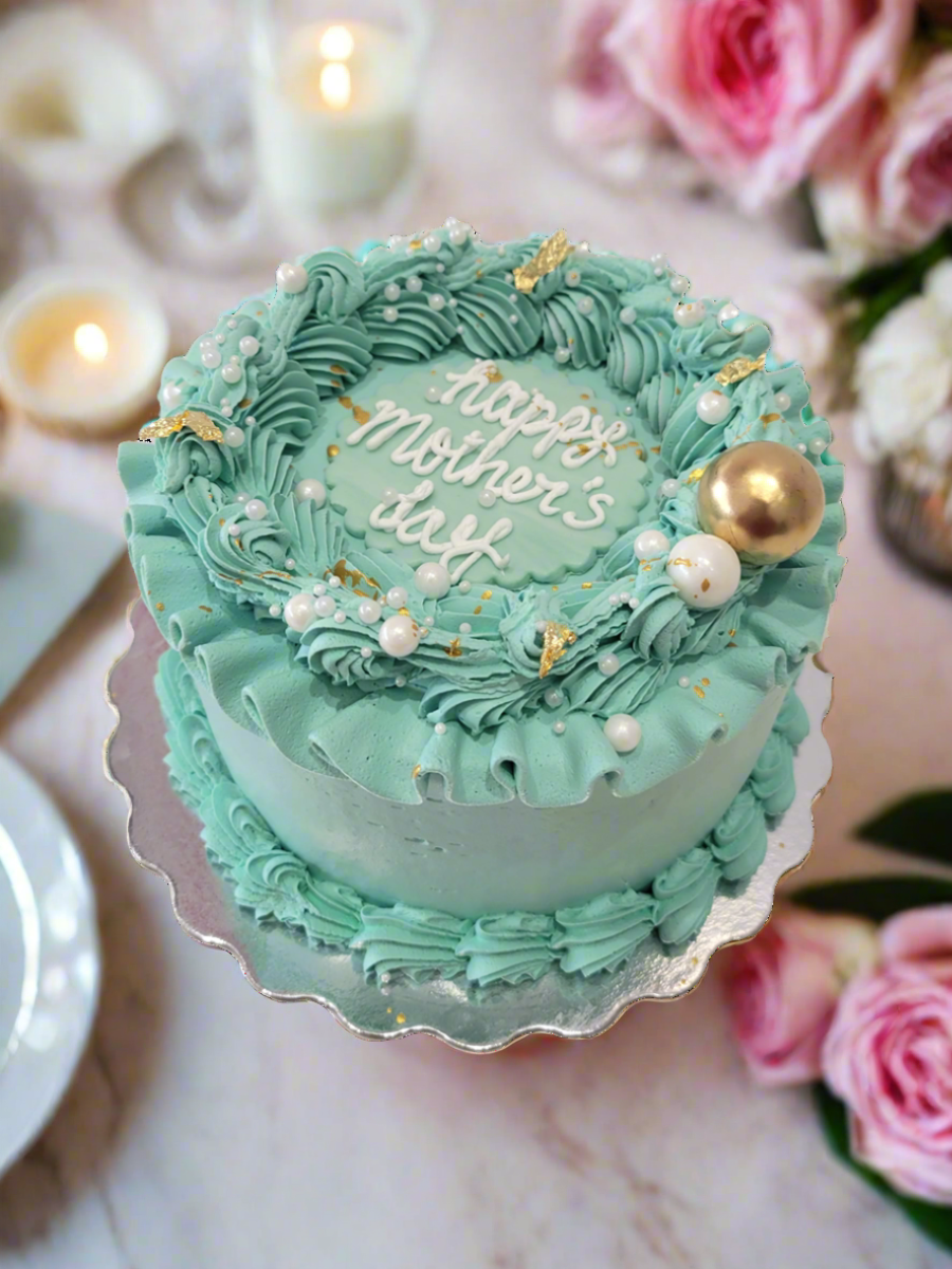 Teal Mother‚Äôs Day Cake