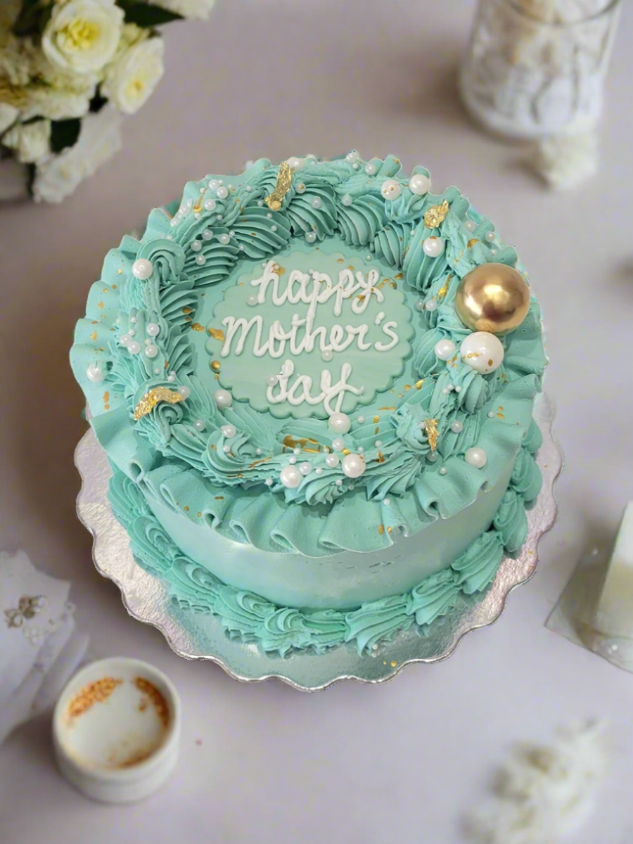 Teal Mother‚Äôs Day Cake