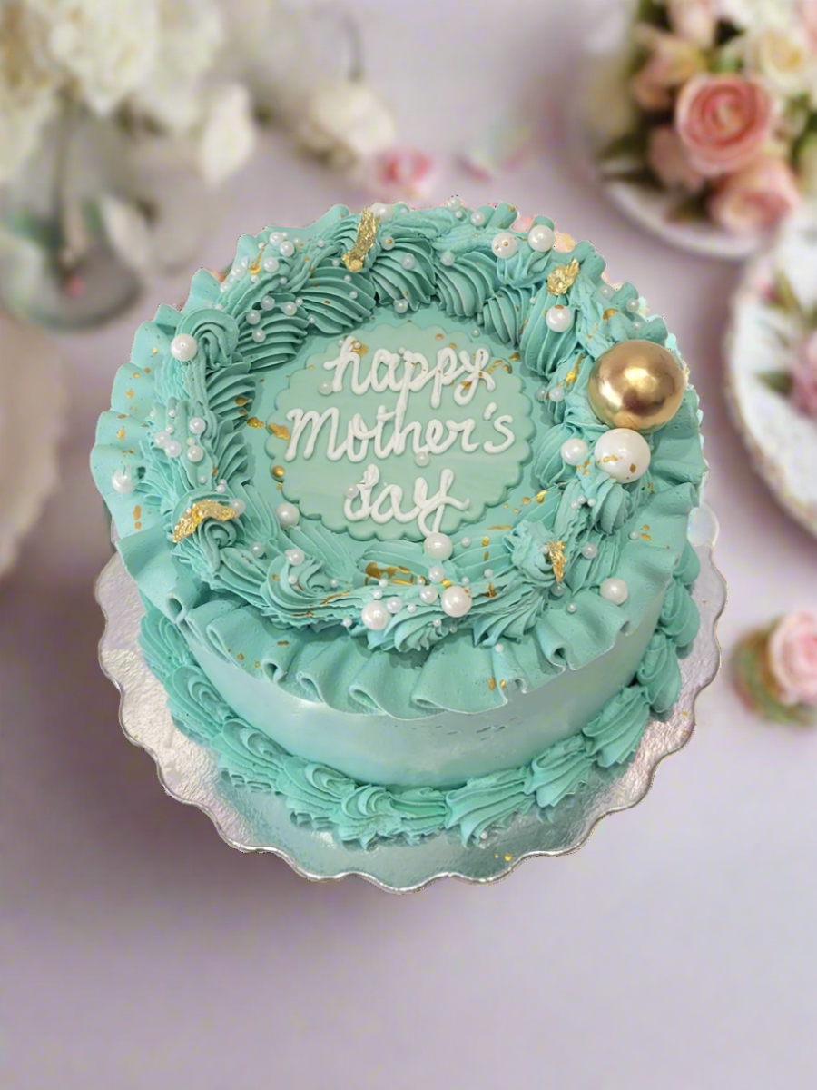 Teal Mother‚Äôs Day Cake