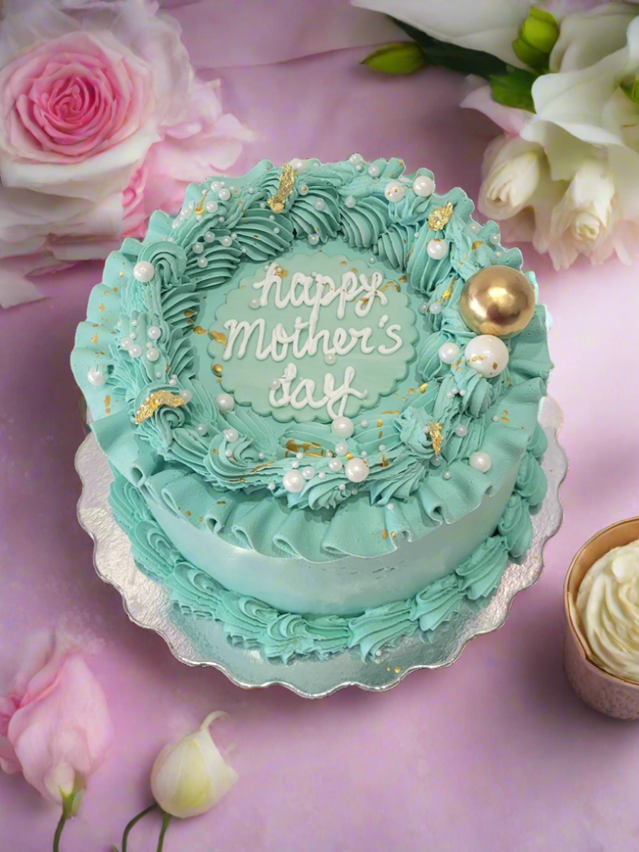 Teal Mother‚Äôs Day Cake