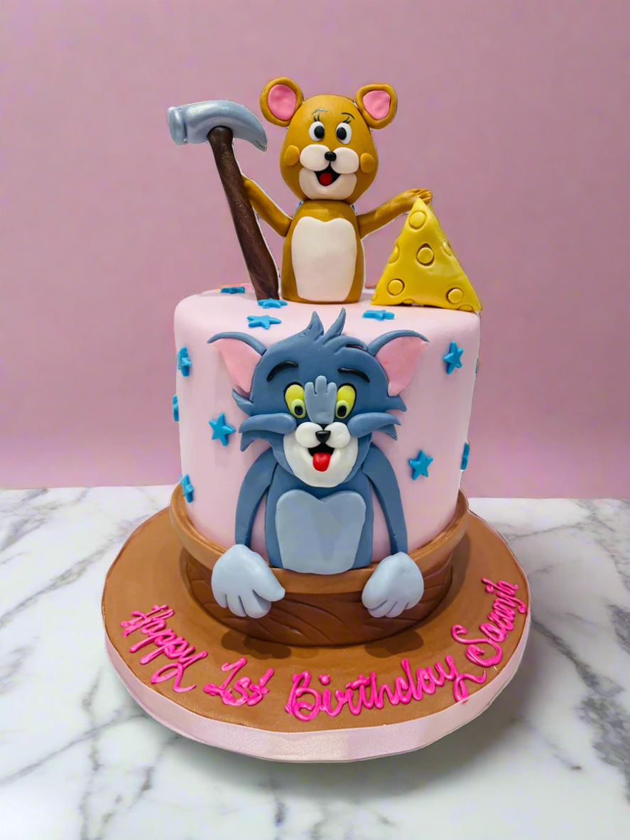 Tom & Jerry Fondant Cake
