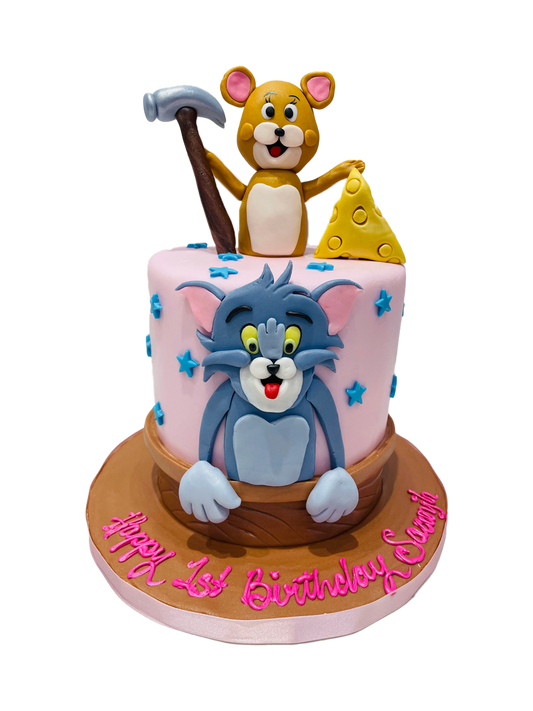 Tom & Jerry Fondant Cake