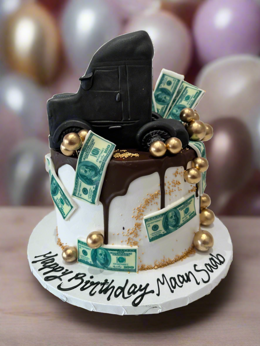Truck & Dollar Cream Cake