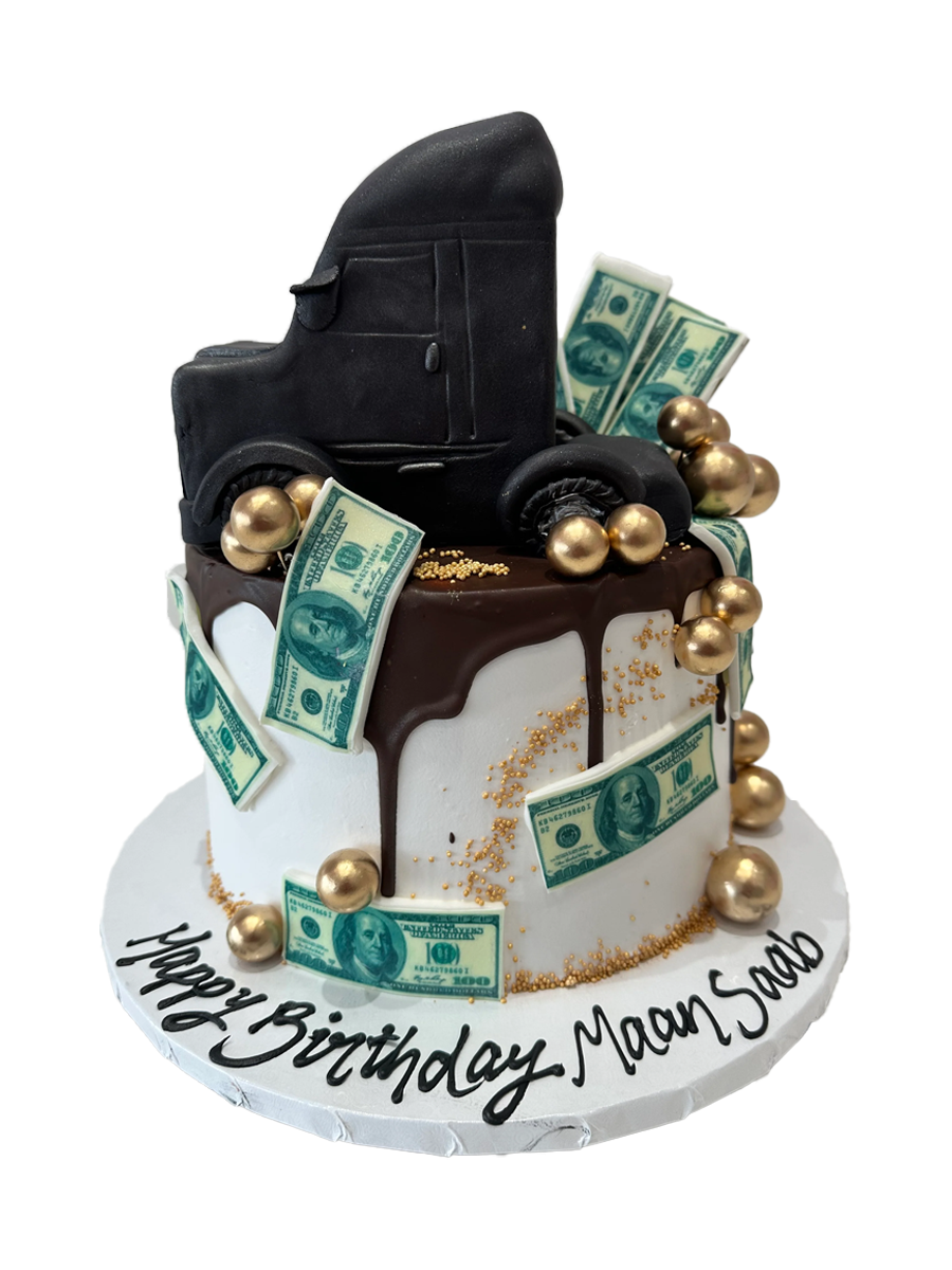 Truck & Dollar Cream Cake