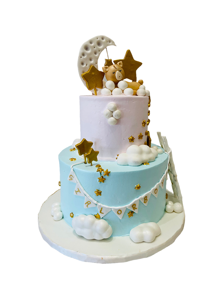 Twinkle Twinkle Little Star Theme Tiered Cake