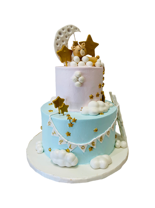 Twinkle Twinkle Little Star Theme Tiered Cake