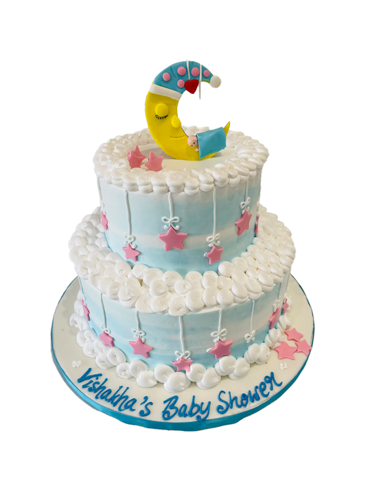 Vishakha Moon & Star Cream Cake