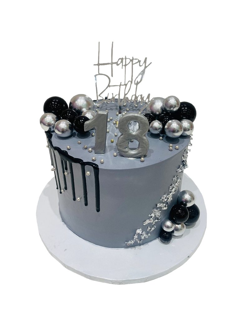 Vishal Grey & Silver Cream Cake