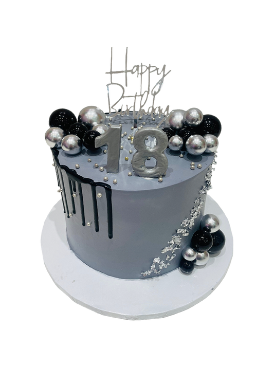 Vishal Grey & Silver Cream Cake