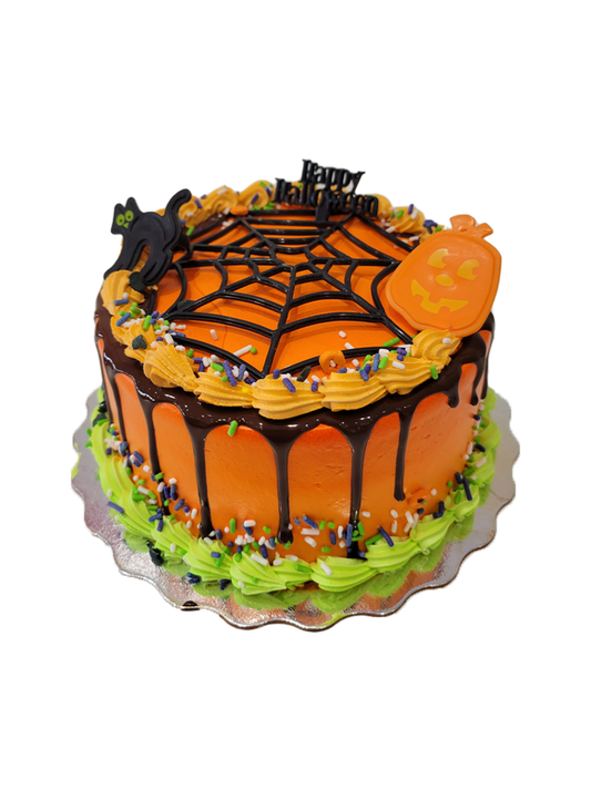 Spider Web Orange Cake