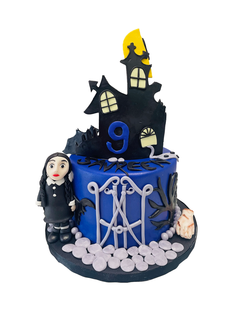 Wednesday Theme Fondant Cake