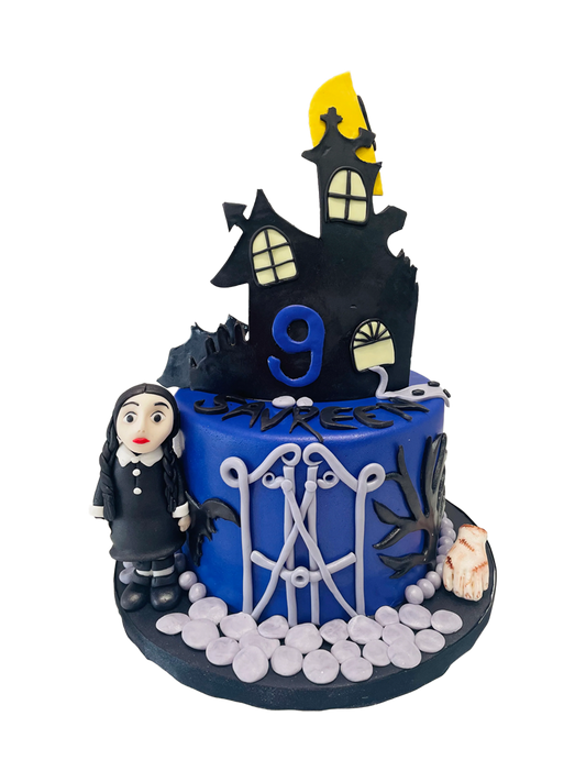 Wednesday Theme Fondant Cake