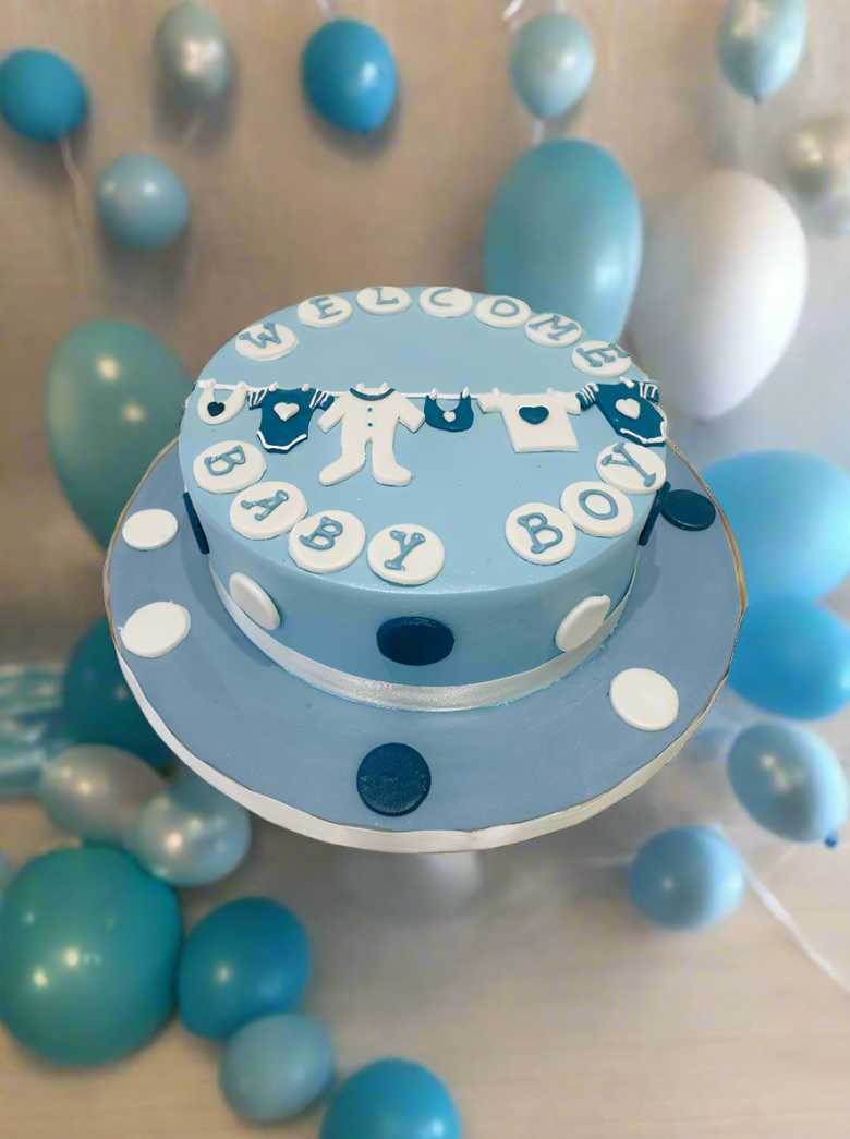 Welcome Baby Cream Cake