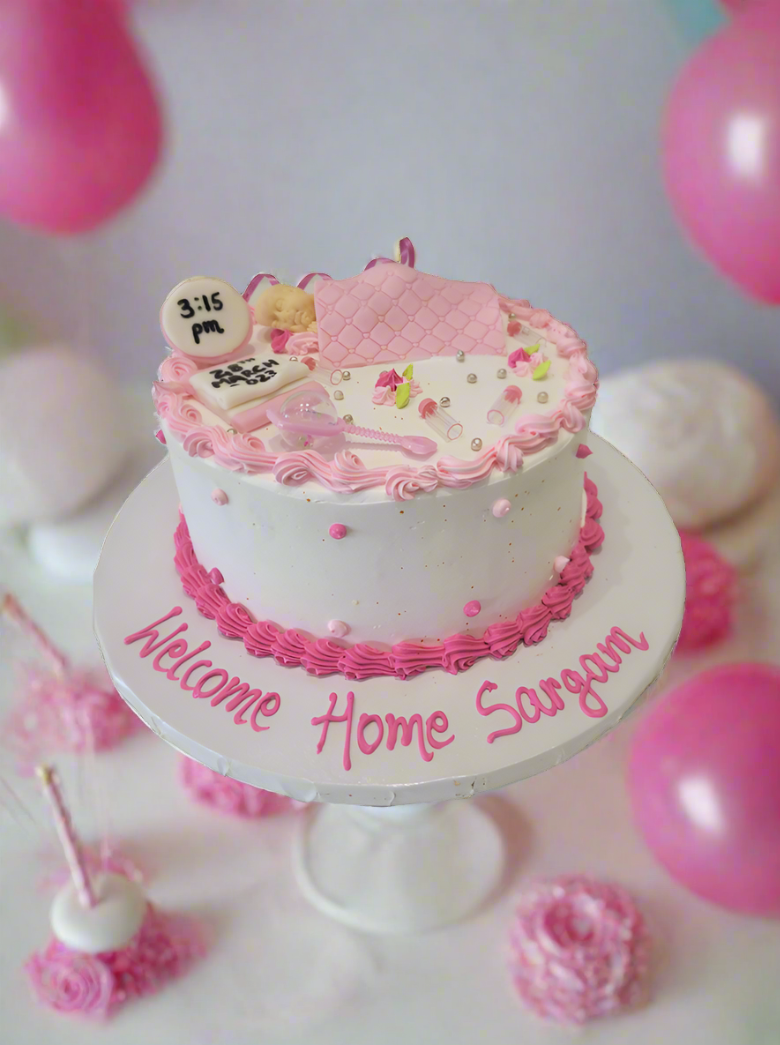 Baby Details Cream Cake