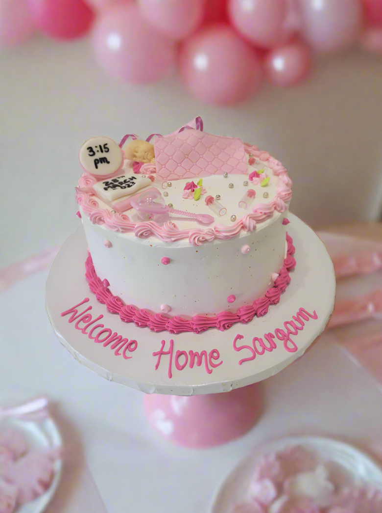 Baby Details Cream Cake
