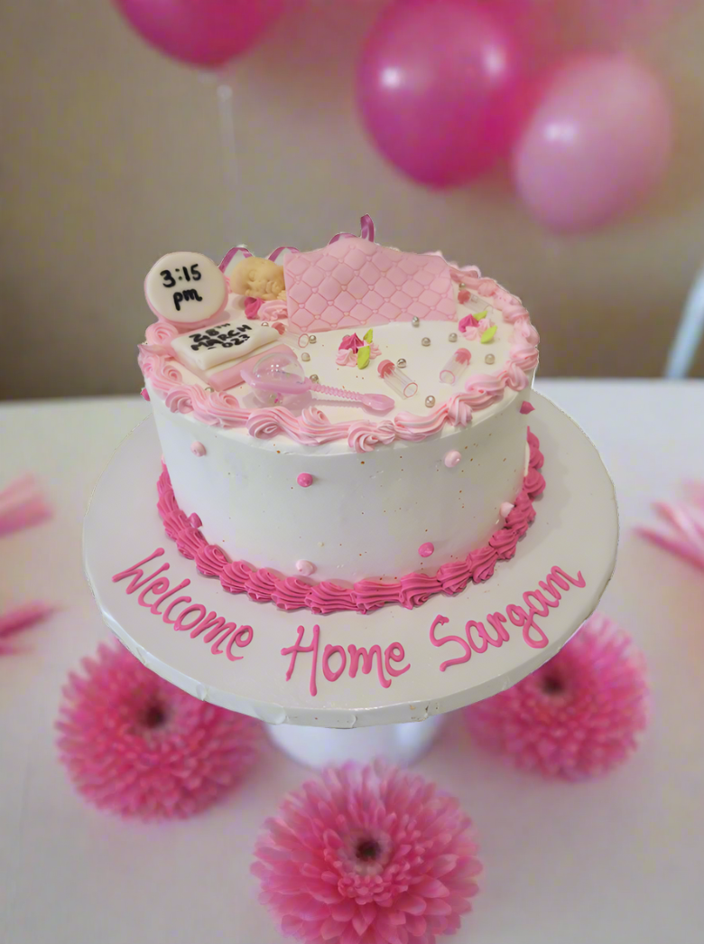Baby Details Cream Cake