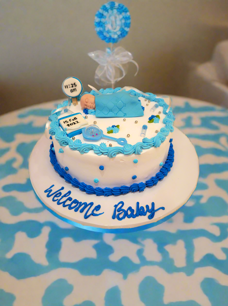 Baby Details Cream Cake