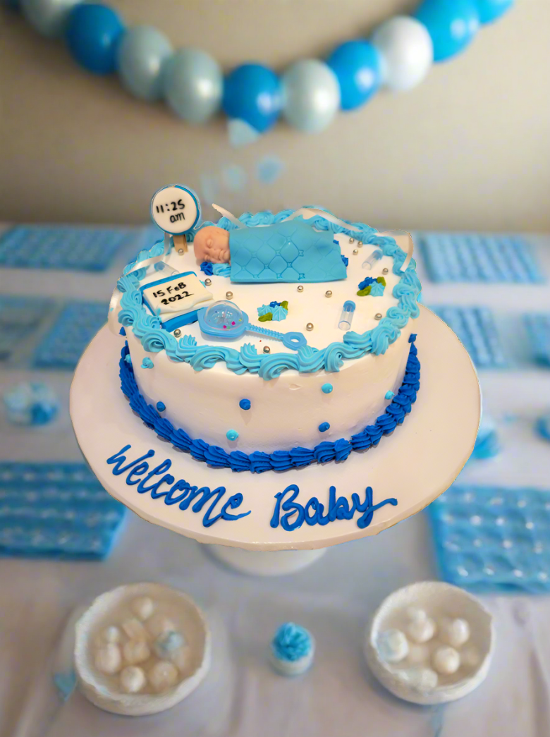 Baby Details Cream Cake