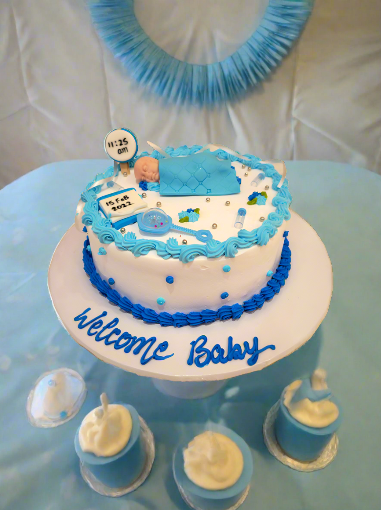 Baby Details Cream Cake