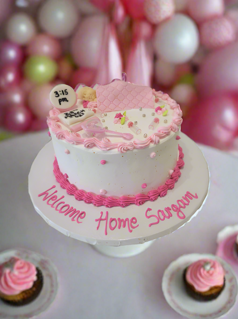 Baby Details Cream Cake