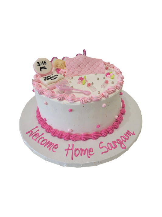 Baby Details Cream Cake