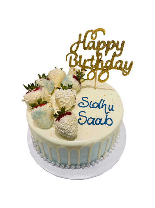 Strawberry Fruit Birthday Cake